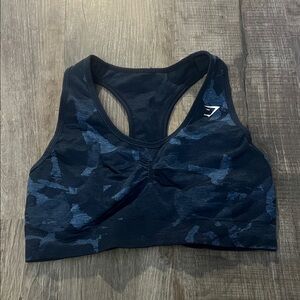 Gymshark blue Camouflage Sports Bra